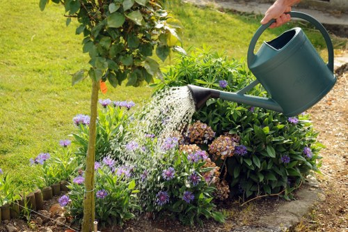 Hard landscaping and outdoor living space in an Erith garden